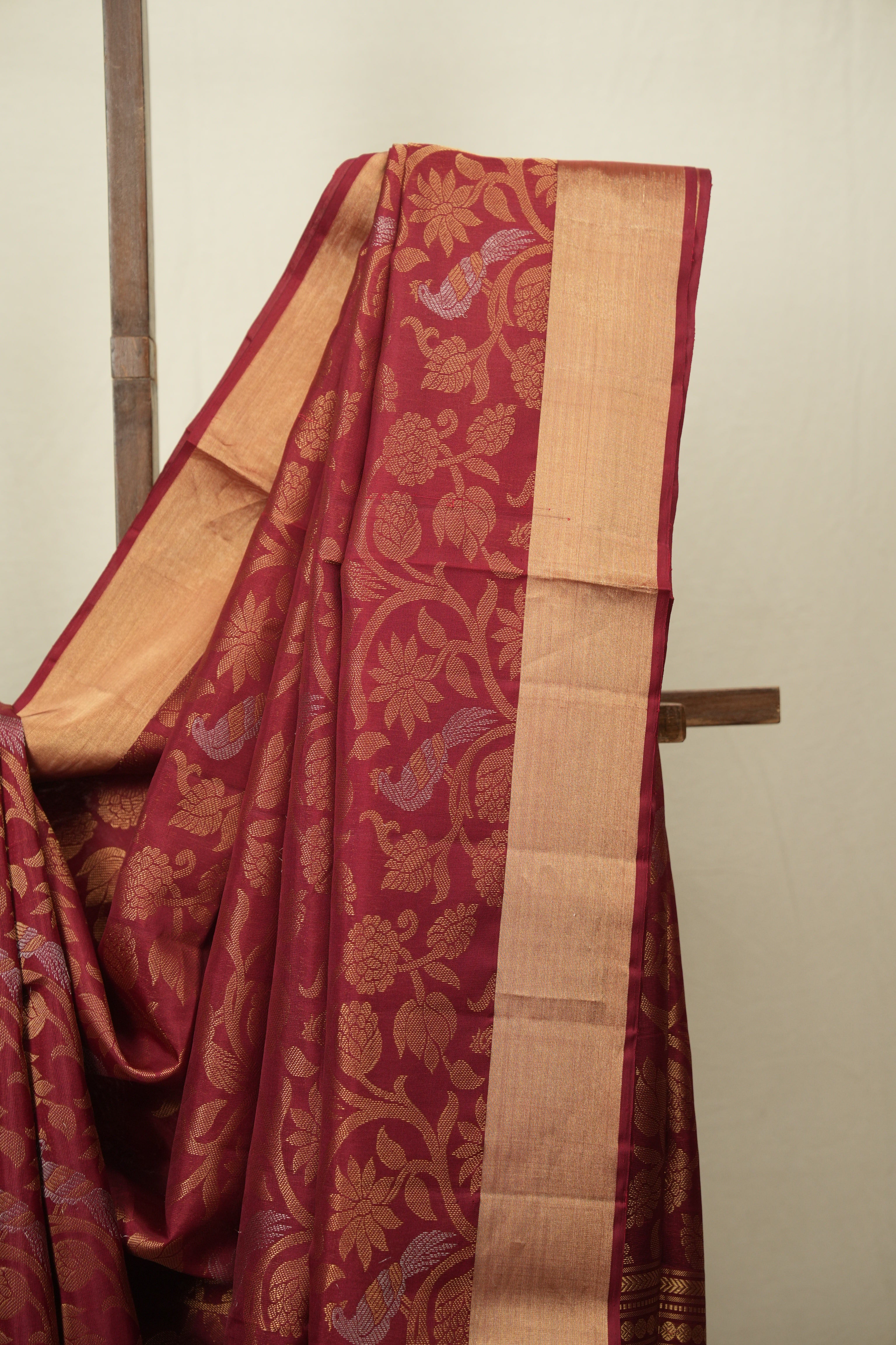 Maroon Soft Silk Saree - SRMSSS503