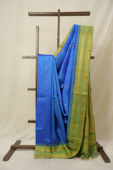 Blue Gadwal Silk Saree - SRBGSS545