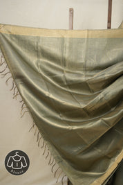 Mint Green Tussar Silk Saree - SRMGTSS1701