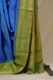 Blue Gadwal Silk Saree - SRBGSS545