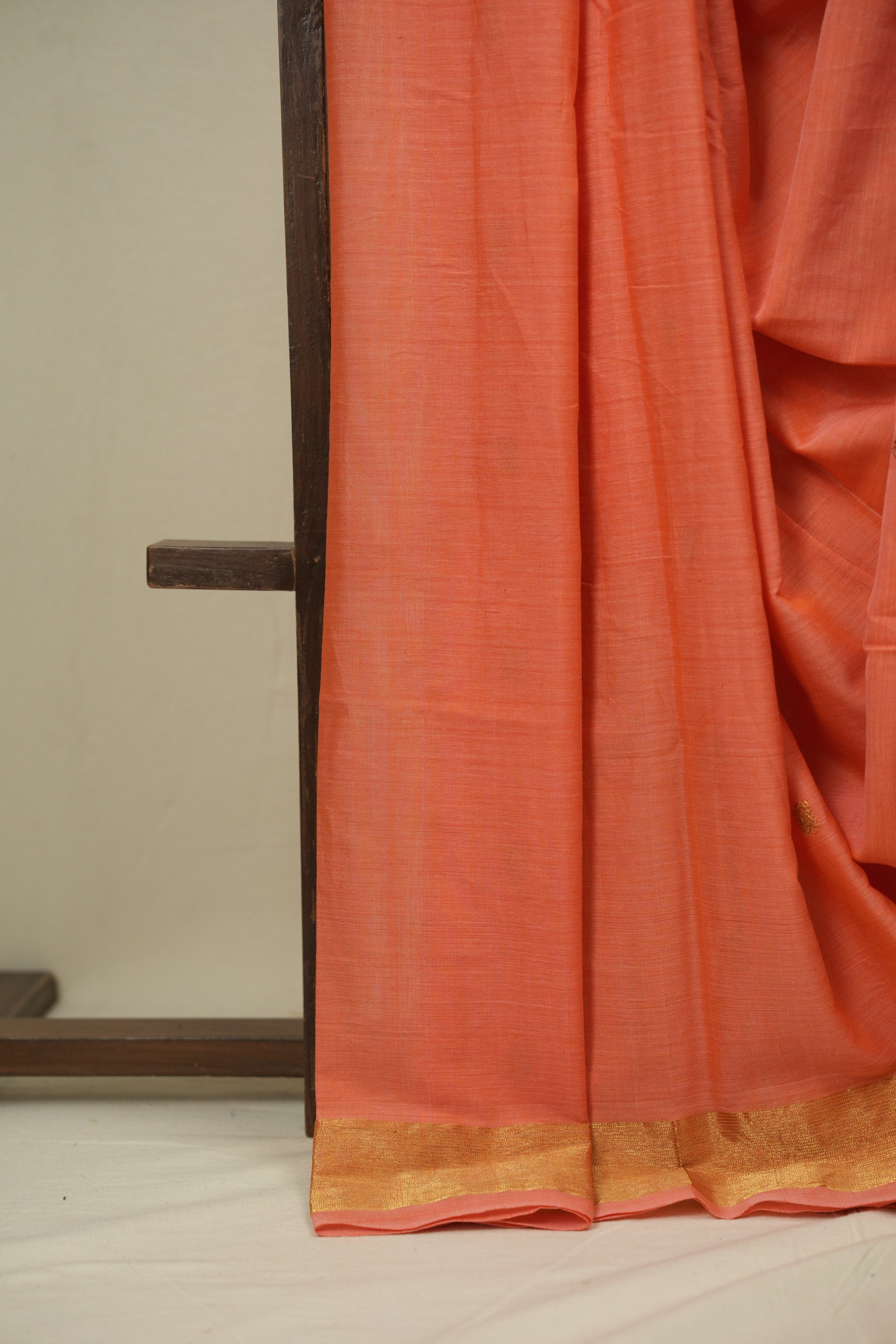 Peach Cotton Paithani Saree - SRPCPS763