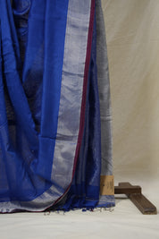 Blue Maheshwari Saree - SRBMS1008