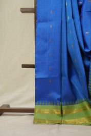 Blue Gadwal Silk Saree - SRBGSS545