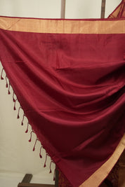 Maroon Soft Silk Saree - SRMSSS503