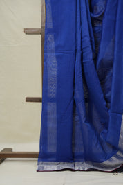 Blue Maheshwari Saree - SRBMS1008