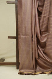 Mauve Tussar Silk Saree - SRMTSS1877