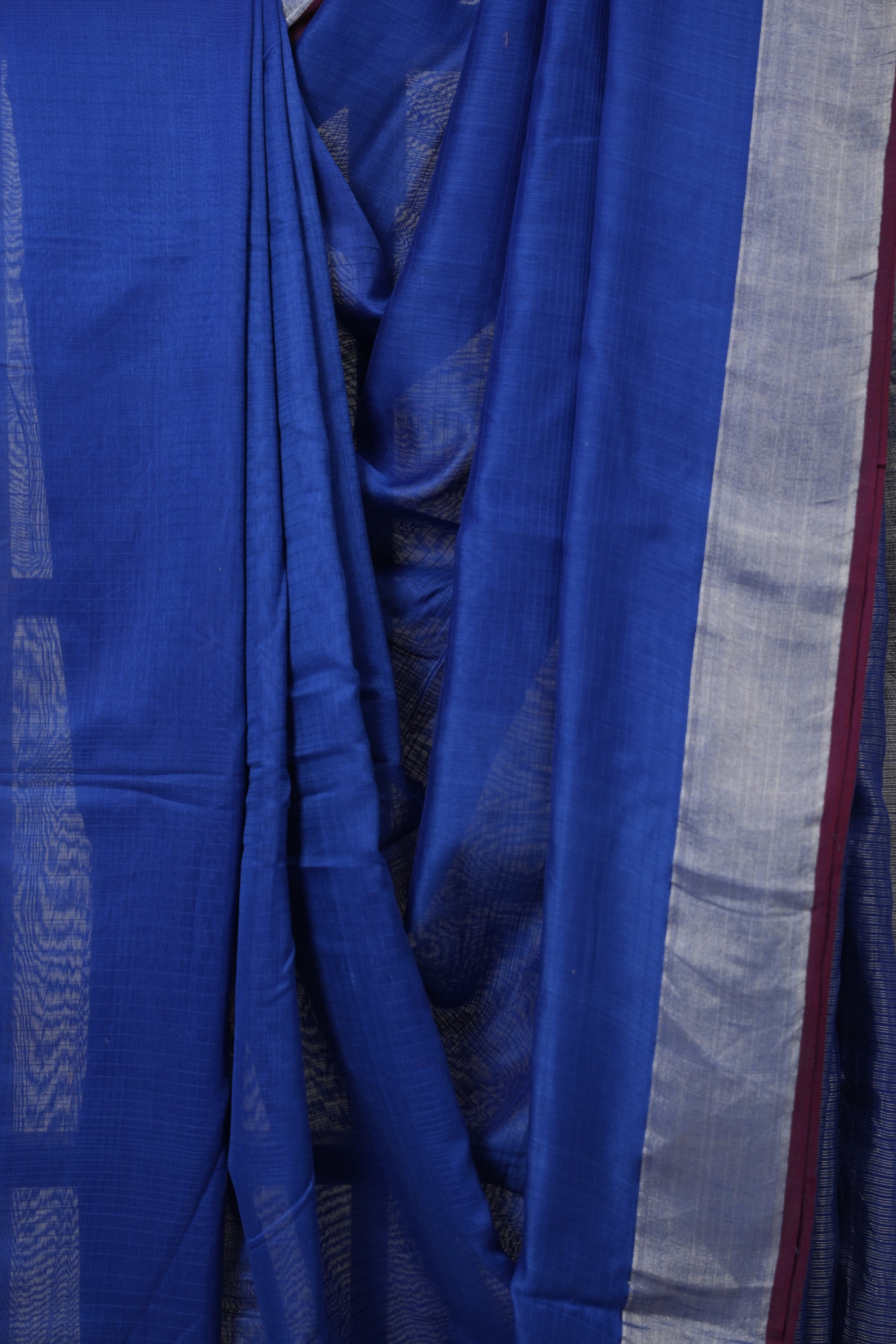 Blue Maheshwari Saree - SRBMS1008