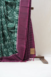 Green Pochampali Cotton Ikat Saree - SRGPCIS408