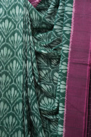 Green Pochampali Cotton Ikat Saree - SRGPCIS408