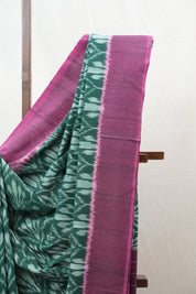 Green Pochampali Cotton Ikat Saree - SRGPCIS408