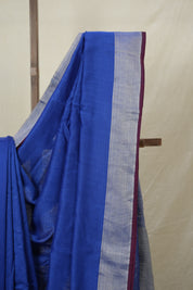 Blue Maheshwari Saree - SRBMS1008