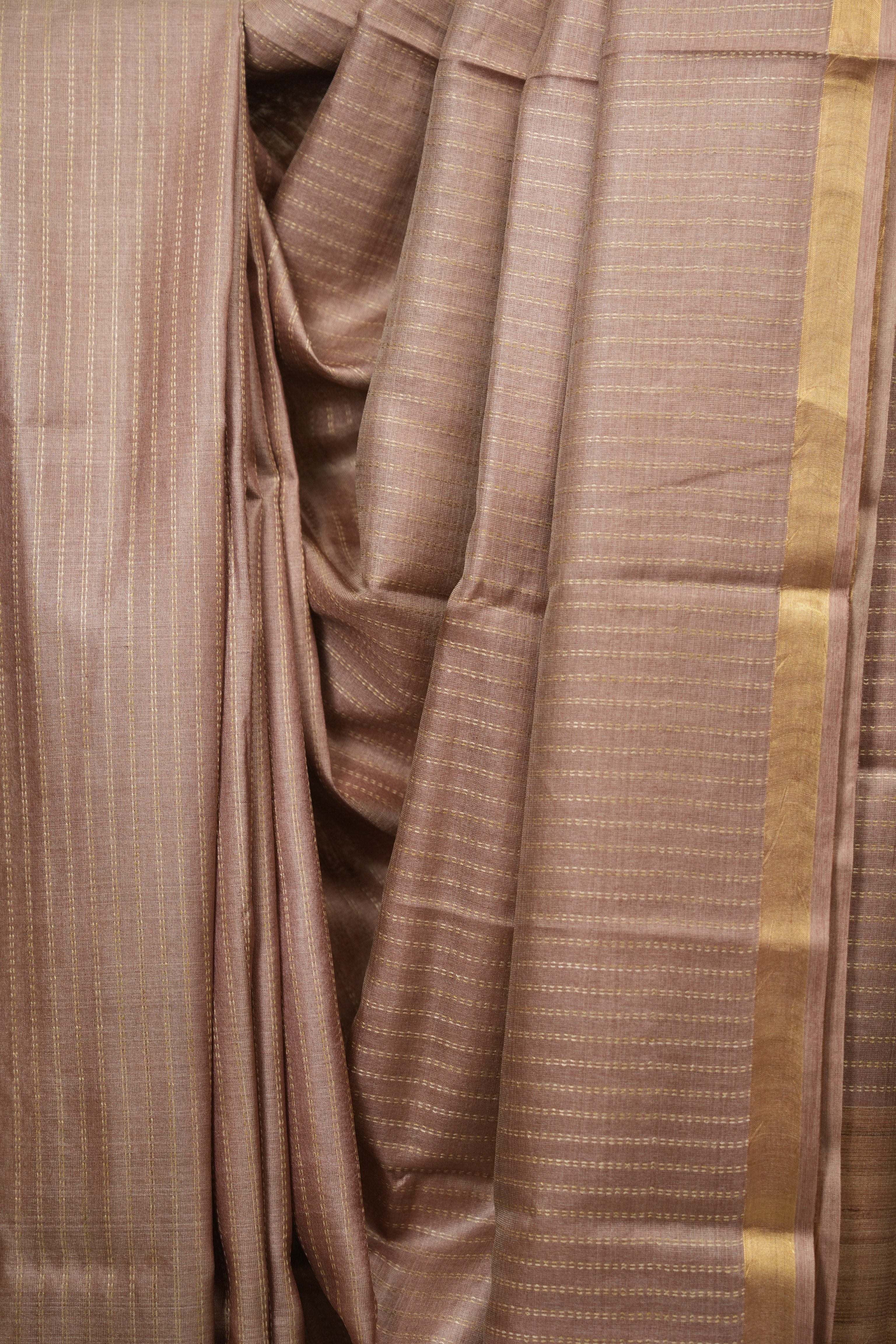 Mauve Tussar Silk Saree - SRMTSS1877