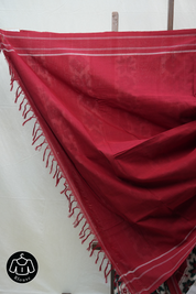 White Pochampalli Cotton Ikat Saree - SRWPCIS399