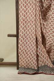 Cream HBP Cotton Saree - SRCCS3676