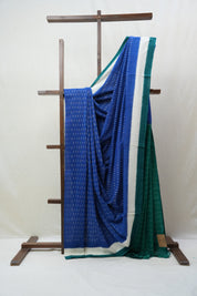 Blue Pochampali Cotton Ikat Saree - SRBPCIS409