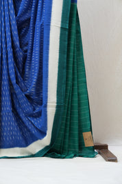 Blue Pochampali Cotton Ikat Saree - SRBPCIS409