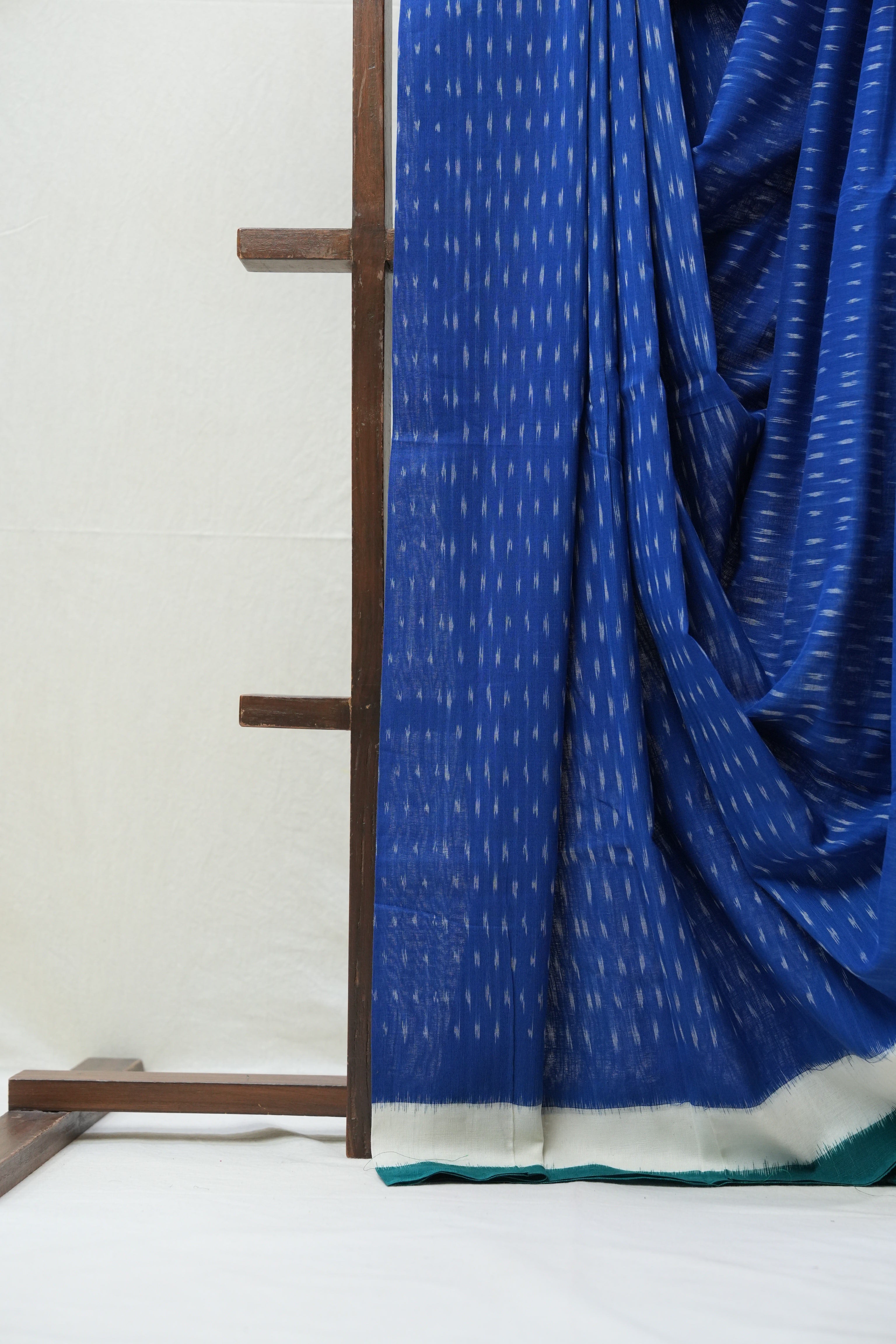 Blue Pochampali Cotton Ikat Saree - SRBPCIS409