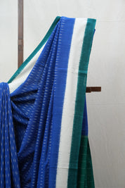 Blue Pochampali Cotton Ikat Saree - SRBPCIS409
