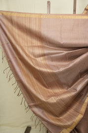 Mauve Tussar Silk Saree - SRMTSS1877