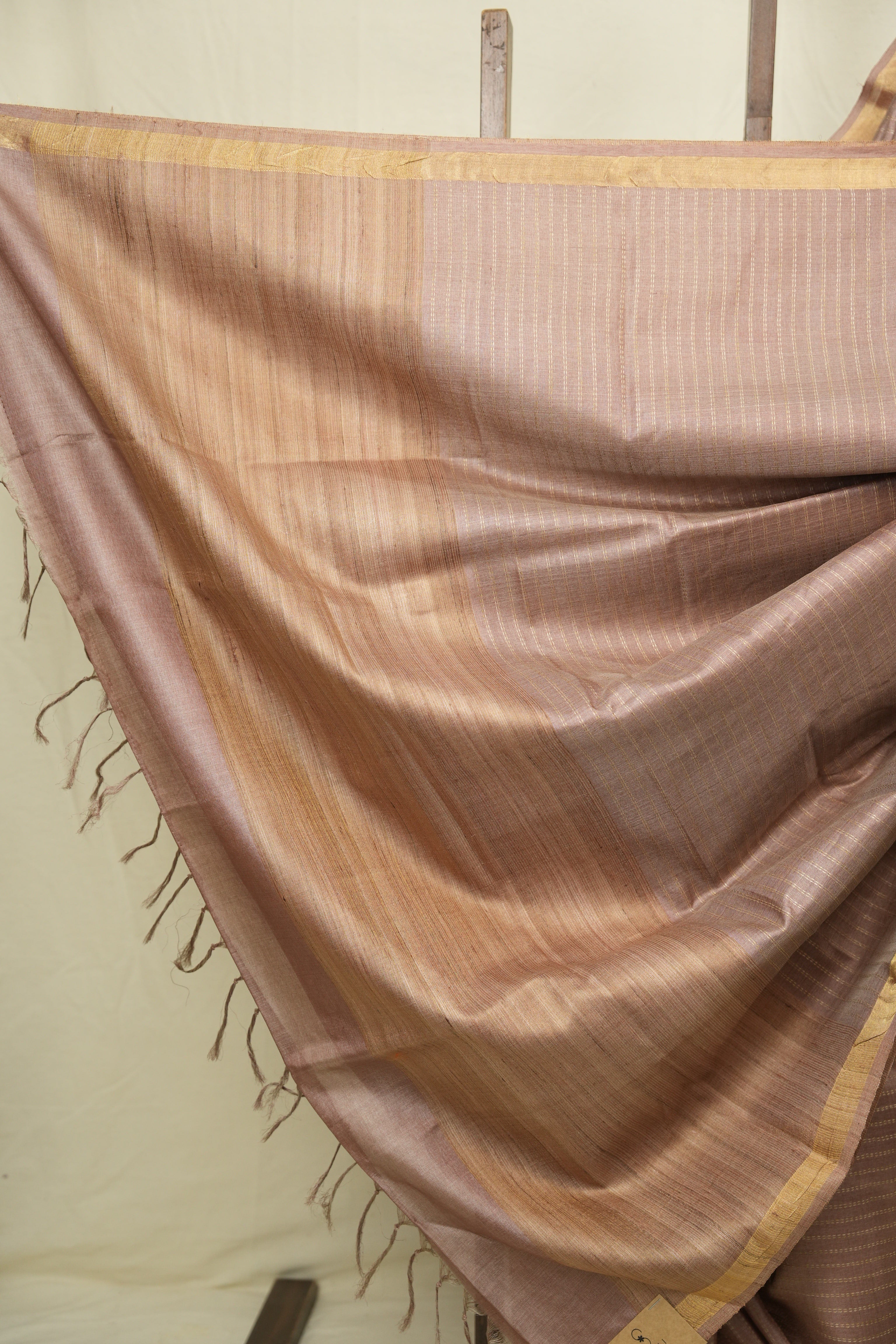 Mauve Tussar Silk Saree - SRMTSS1877