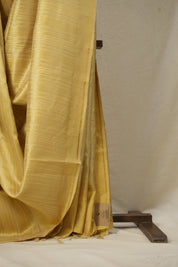 Lemon Yellow Raw Silk Saree - SRLYRSS913