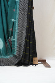 Green Pochampali Cotton Ikat Saree - SRGPCIS412