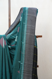 Green Pochampali Cotton Ikat Saree - SRGPCIS412