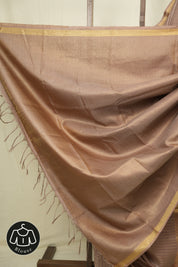 Mauve Tussar Silk Saree - SRMTSS1877