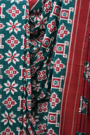 Green Pochampali Cotton Ikat Saree - SRGPCIS406