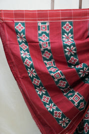 Green Pochampali Cotton Ikat Saree - SRGPCIS406