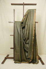 Sage Green Tussar Silk Saree - SRSGTSS1885