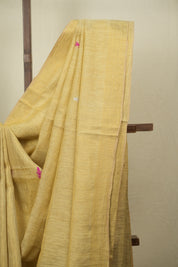 Light Yellow Tissue Linen Jamdani Saree - SRLYTLJS211
