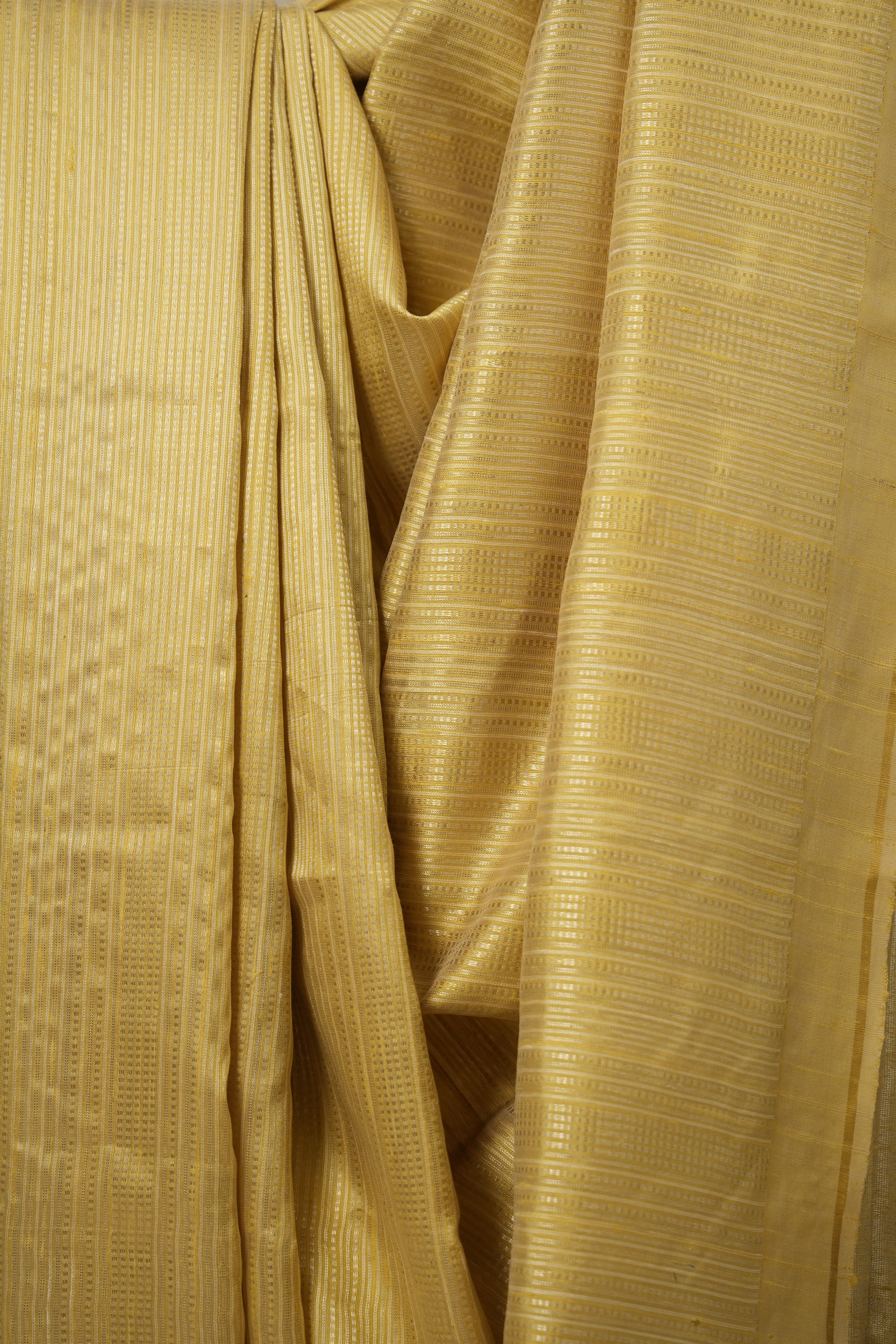 Lemon Yellow Raw Silk Saree - SRLYRSS913