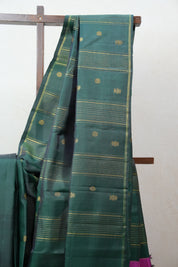 Dark Green Kanjeevaram Silk Saree - SRDGKSS816