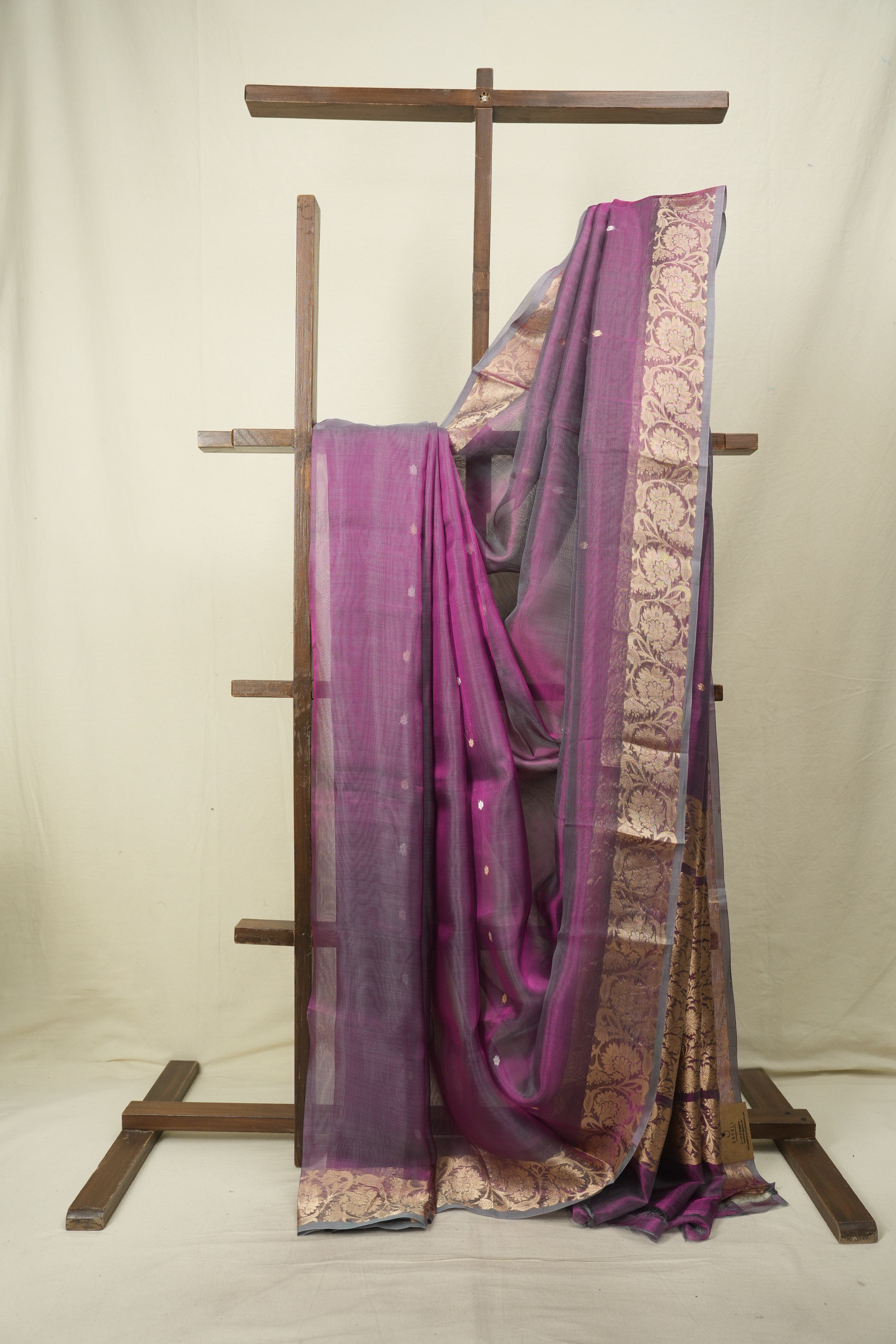 Magenta Tissue Banarasi Silk Saree - SRMTBSS97