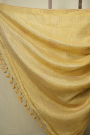 Light Yellow Tissue Linen Jamdani Saree - SRLYTLJS211