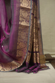 Magenta Tissue Banarasi Silk Saree - SRMTBSS97