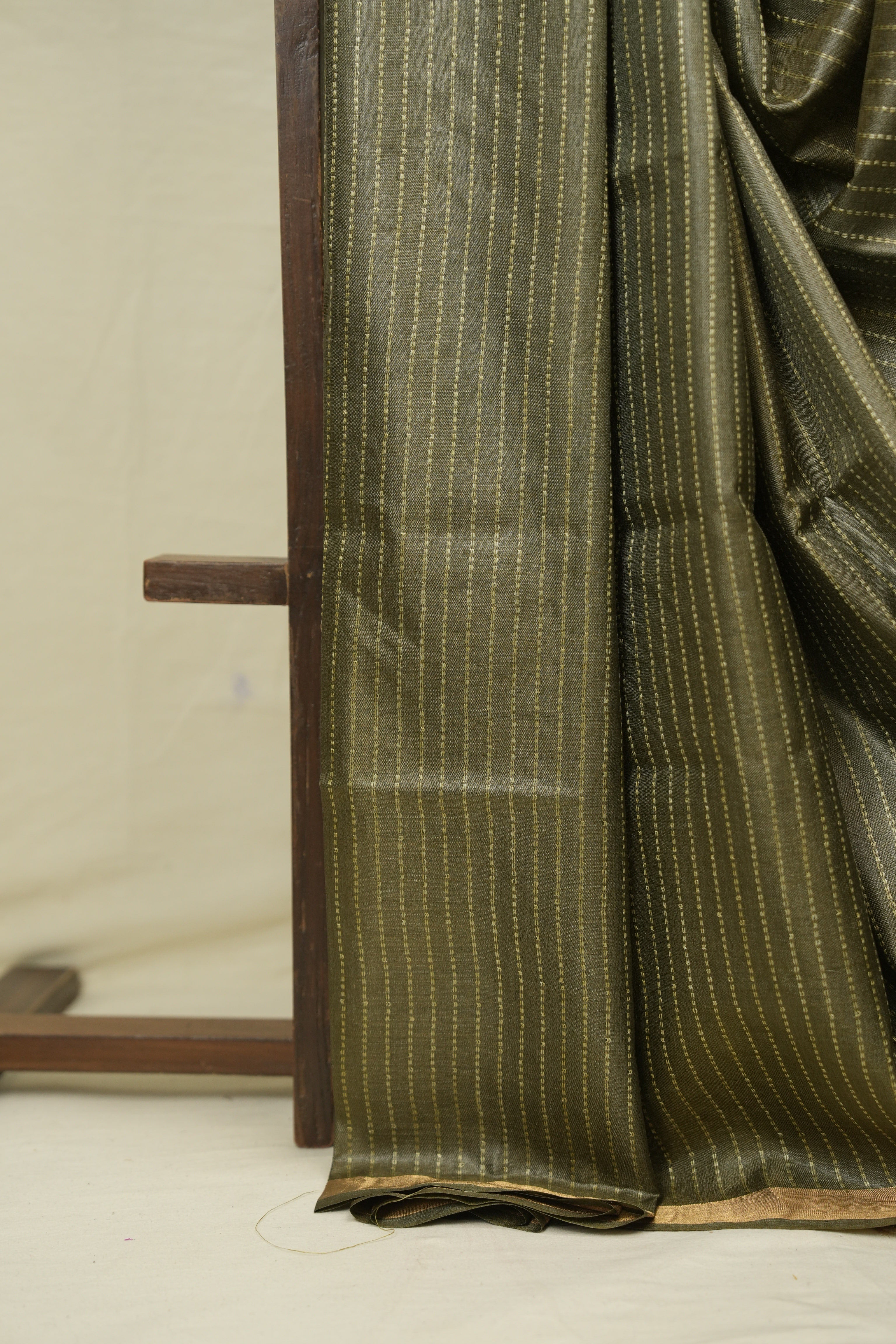 Sage Green Tussar Silk Saree - SRSGTSS1885