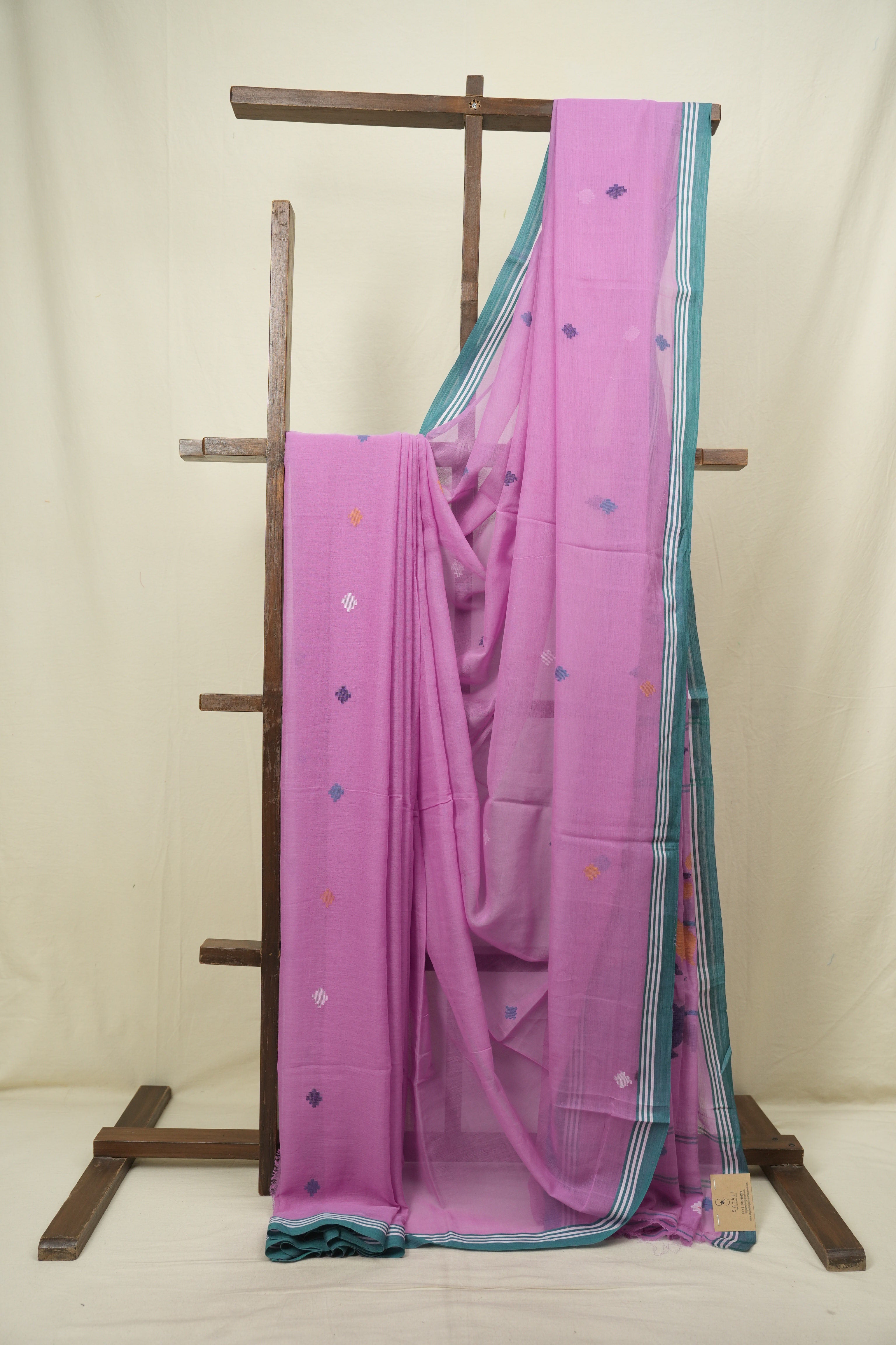 Purple Bengal Mul Cotton Saree - SRPBMCS086