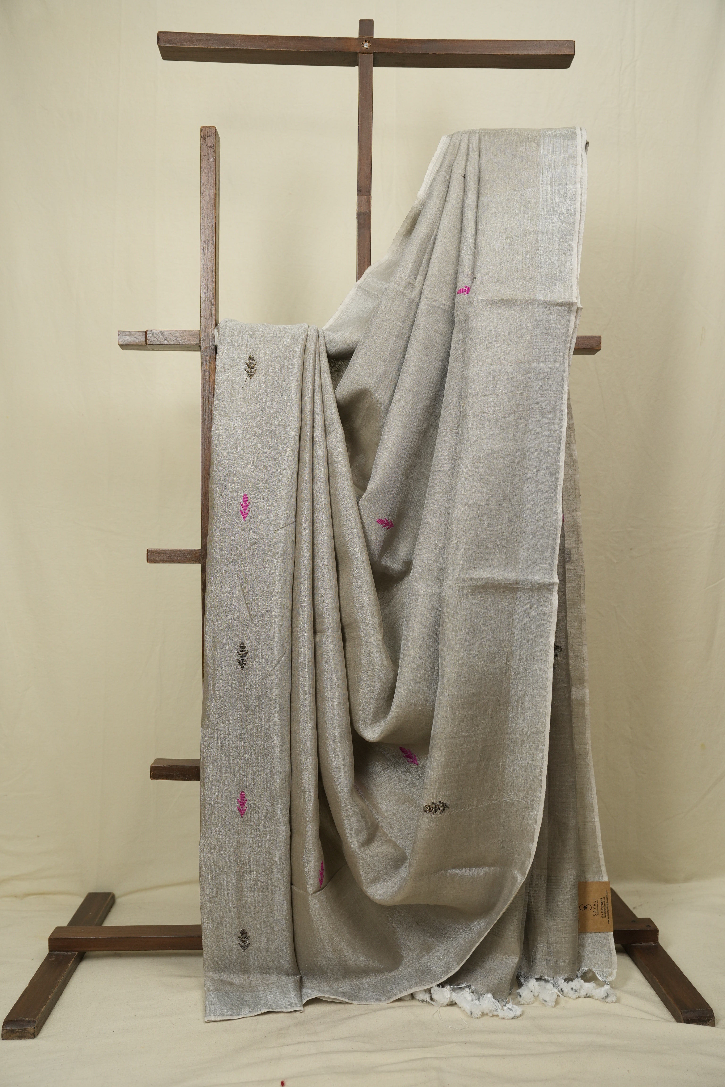 Kashish Tissue Linen Jamdani Saree - SRKTLJS210