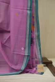 Purple Bengal Mul Cotton Saree - SRPBMCS086