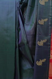 Dark Green Kanjeevaram Silk Saree - SRDGKSS818