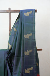 Dark Green Kanjeevaram Silk Saree - SRDGKSS818