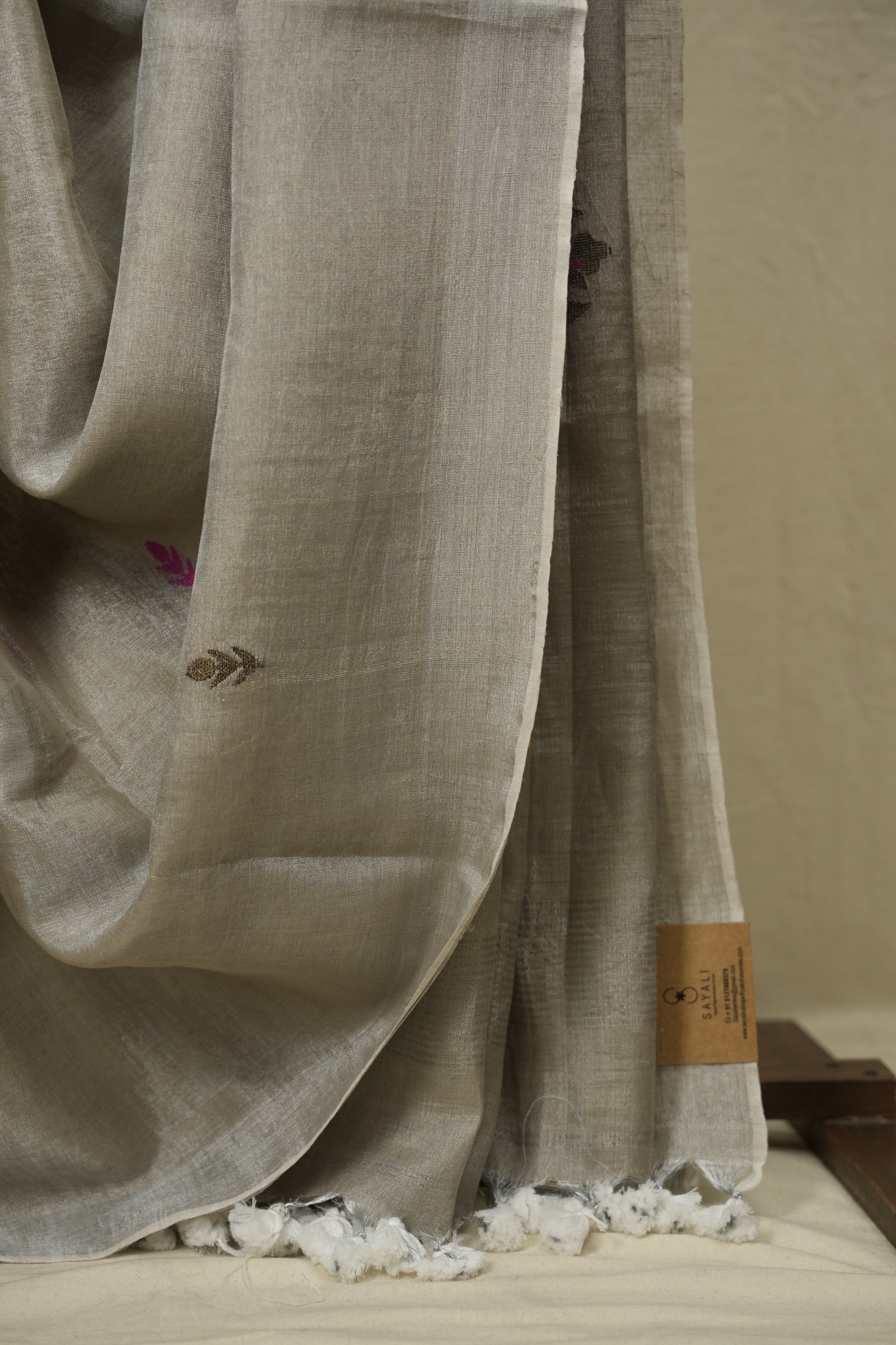 Kashish Tissue Linen Jamdani Saree - SRKTLJS210