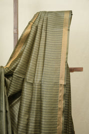 Sage Green Tussar Silk Saree - SRSGTSS1885