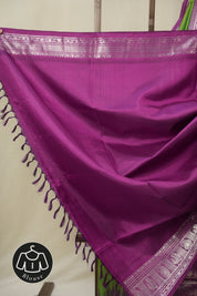 Parrot Green Gadwal Silk Saree - SRPGGSS554