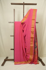 Pink Cotton Paithani Saree - SRPCPS761