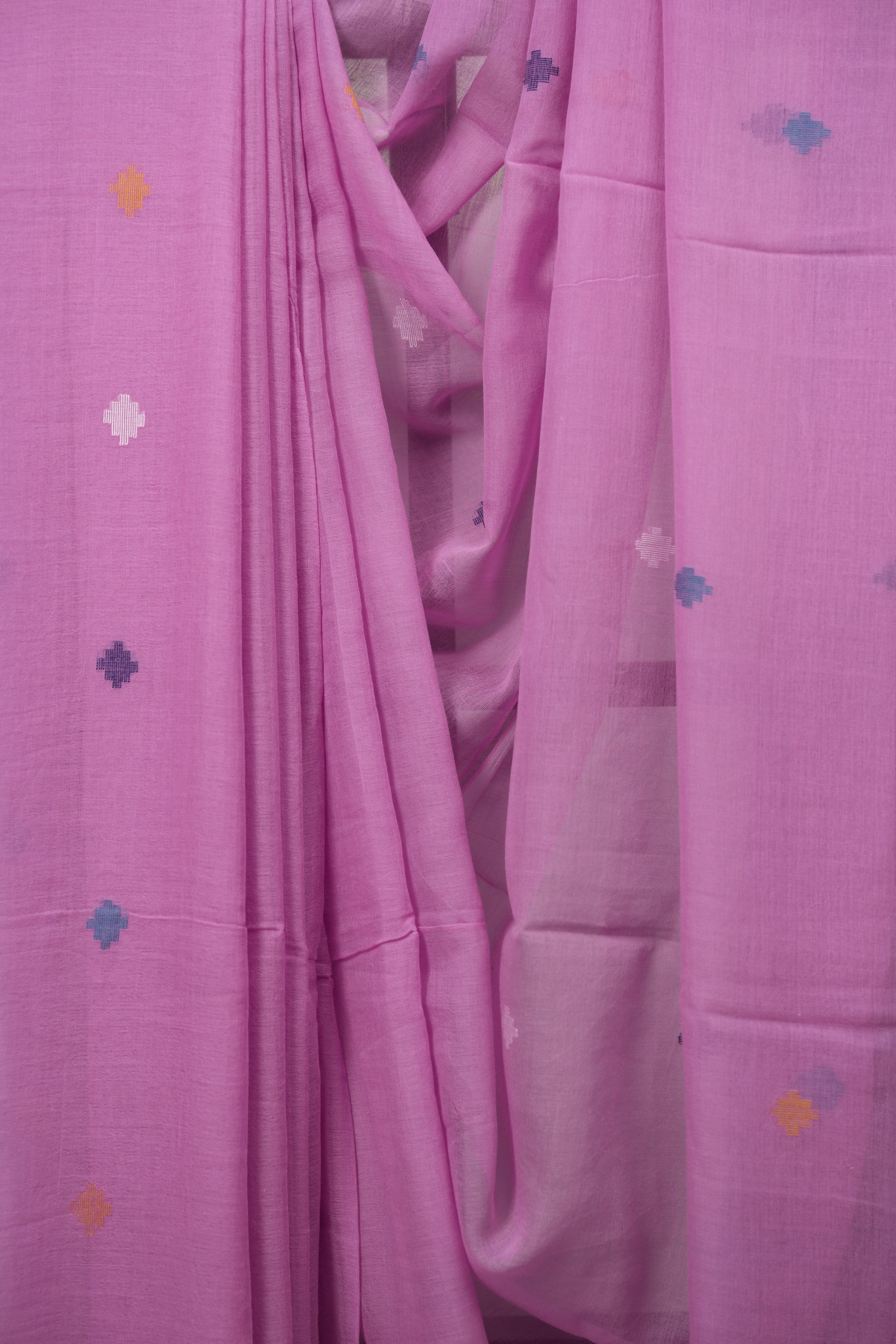 Purple Bengal Mul Cotton Saree - SRPBMCS086