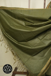 Sage Green Tussar Silk Saree - SRSGTSS1885