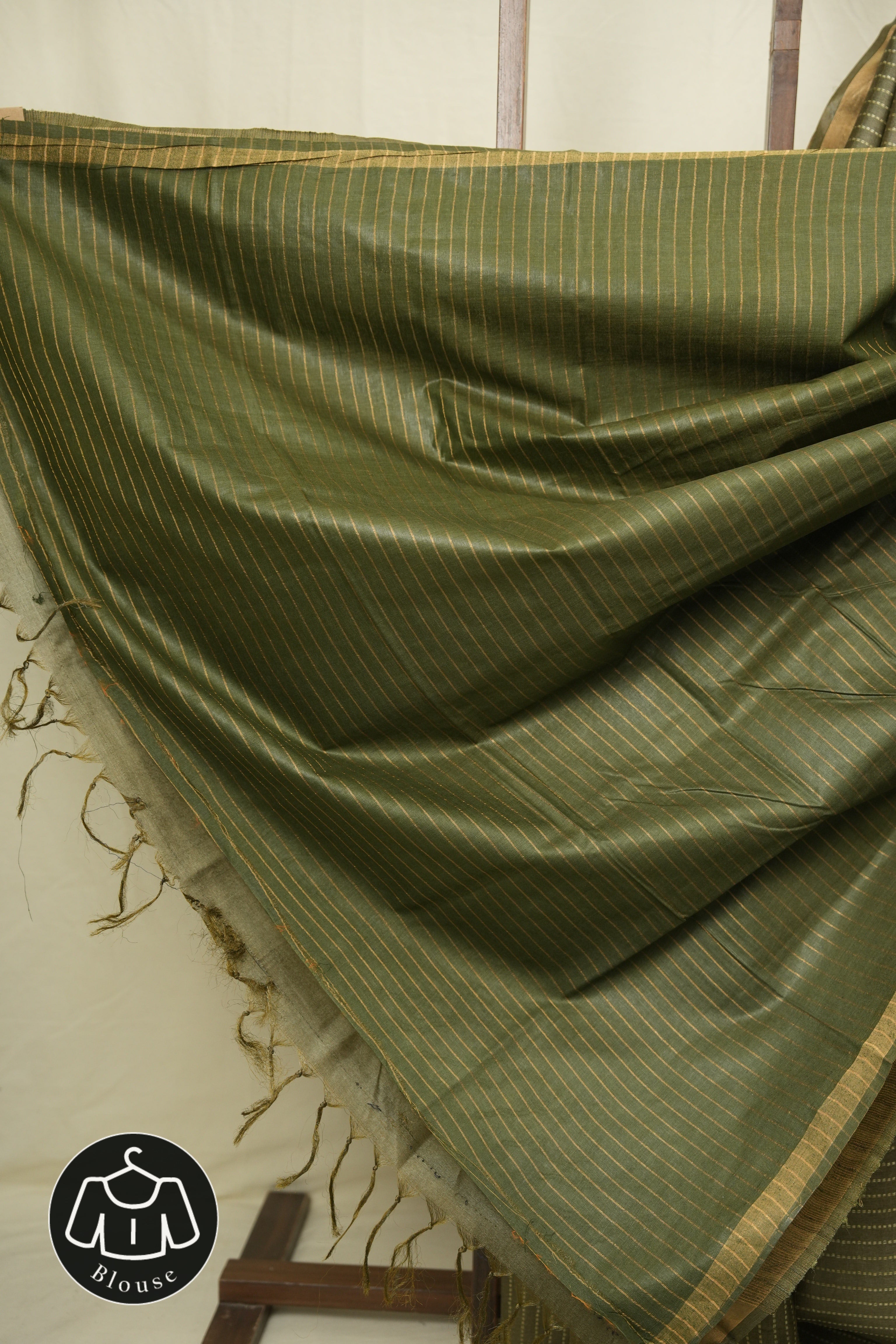 Sage Green Tussar Silk Saree - SRSGTSS1885